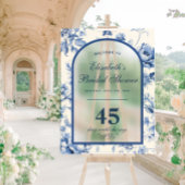 Iets blauw Elegant Chinoiserie Vrijgezellenfeest Acryl Bord