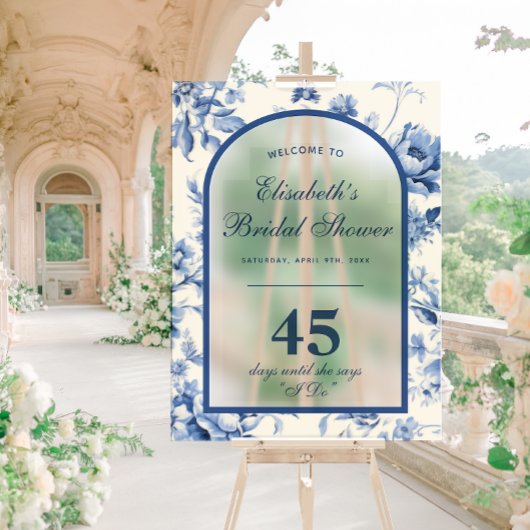 Iets blauw Elegant Chinoiserie Vrijgezellenfeest Acryl Bord