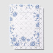 Iets blauw Elegant Chinoiserie Vrijgezellenfeest Vellum Uitnodigingen (Offset (Uitnodiging))