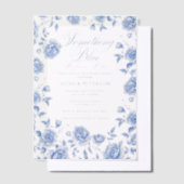 Iets blauw Elegant Chinoiserie Vrijgezellenfeest Vellum Uitnodigingen (Offset)