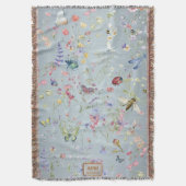 Iets blauw Elegant Wildflower bruiloft aandenken Deken (Voorkant Verticaal)