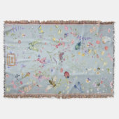 Iets blauw Elegant Wildflower bruiloft aandenken Deken (Voorkant)