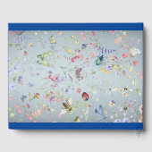 Iets blauw Elegant Wildflower bruiloft Gastenboek (Achterkant)