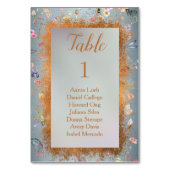 Iets blauw Elegant Wildflower bruiloft Kaart (Voorkant)