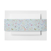 Iets blauw Elegant Wildflower bruiloft Uitnodigingen Wikkel (Voorkant Voorbeeld)