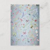 Iets blauw Elegant Wildflower Enclosure Kaart (Achterkant)