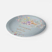 Iets blauw Elegant Wildflower Paper Bord (Gekanteld)
