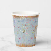 Iets blauw Elegant Wildflower Papieren Bekers (Rechts)