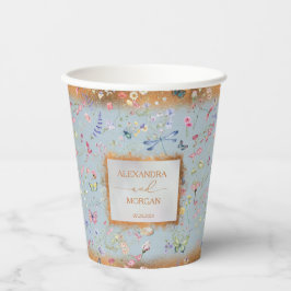 Iets blauw Elegant Wildflower Papieren Bekers