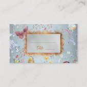 Iets blauw Elegant Wildflower Place Card Plaatskaartje (Voorkant)