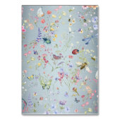 Iets blauw Elegant Wildflower Tafelnummer (Achterkant)