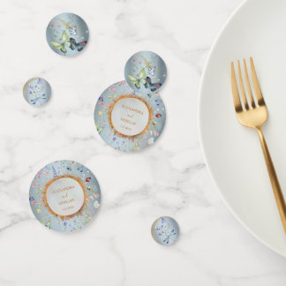Iets blauw Elegant Wildflower Trouwtafel Confetti