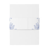 Iets blauw elegante botanische bruiloft uitnodigingen wikkel (Achterkant Voorbeeld)