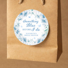 Iets Blauw Elegante Bruidsdouche Ronde Sticker