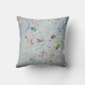 Iets Blauw Elegante Wilde Bloem Meneer en Mevrouw Kussen (Achterkant)