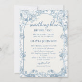 Iets blauw Floral Chinoiserie Vrijgezellenfeest Kaart (Voorkant)