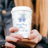 Iets blauw Floral Chinoiserie Vrijgezellenfeest Papieren Bekers