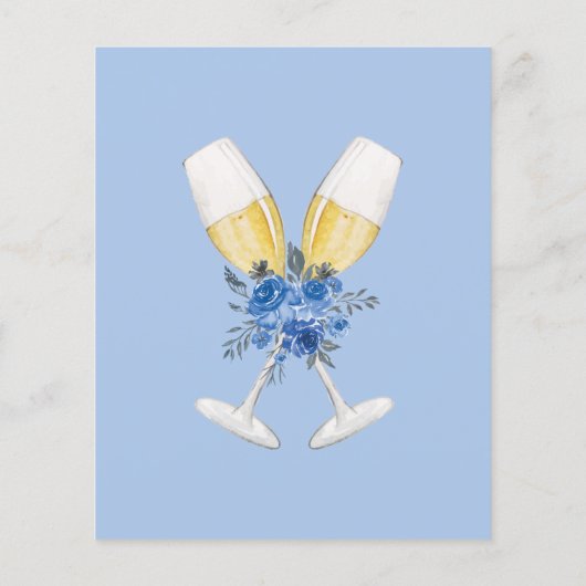 Iets blauw Floral Vrijgezellenfeest Raad spel (Achterkant)