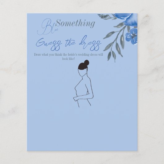 Iets blauw Floral Vrijgezellenfeest Raad spel (Voorkant)