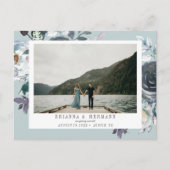 Iets blauw | Foto BRUILOFT DE DATUM OPSLAAN Aankondigingskaart (Voorkant)