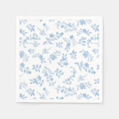 Iets blauw frans  bloemenvrijgezellenfeest servet (Voorkant)