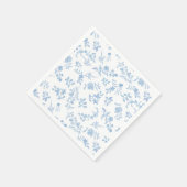 Iets blauw frans  bloemenvrijgezellenfeest servet (Hoek)