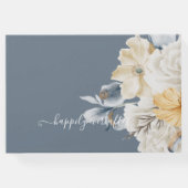 IETS BLAUW - GEDEMPT BLOEMENBRUILOFT GASTENBOEK (Achterkant)