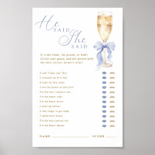 Iets Blauw Hij Zei Zij Zei Digitaal Poster