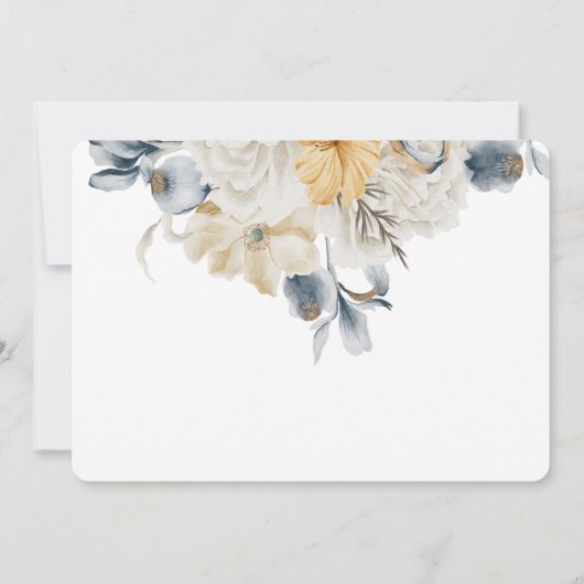 IETS BLAUW - Horizontale BRUILOFT Save The Date (Achterkant)