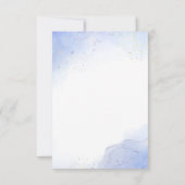 Iets blauw hortensia als elegant vrijgezellenfeest bedankkaart (Achterkant)