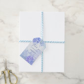 Iets blauw hortensia als elegant vrijgezellenfeest cadeaulabel (Met Touw)