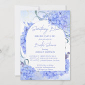 Iets blauw hortensia als elegant vrijgezellenfeest kaart (Voorkant)