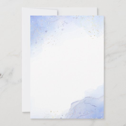 Iets blauw hortensia als elegant vrijgezellenfeest kaart (Achterkant)