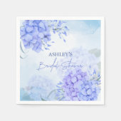 Iets blauw hortensia als elegant vrijgezellenfeest servet (Voorkant)