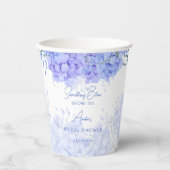 Iets blauw hortensia vrijgezellenfeest bedrukt papieren bekers (Voorkant)