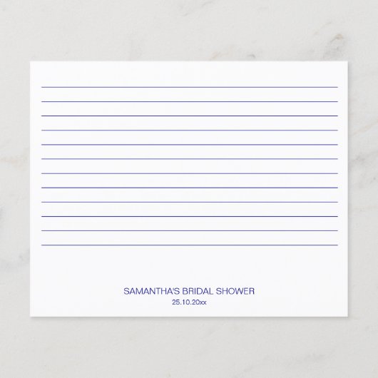 Iets blauw hortensia vrijgezellenfeest recept (Achterkant)