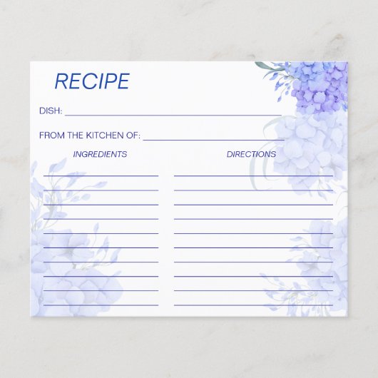 Iets blauw hortensia vrijgezellenfeest recept (Voorkant)