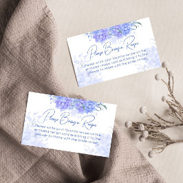 Iets blauw hortensia vrijgezellenfeest recept informatiekaartje