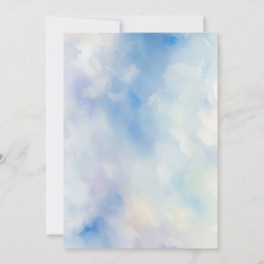 Iets blauw Hydrangea bruids thee douche Kaart (Achterkant)