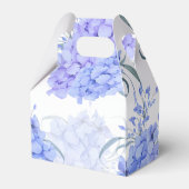 Iets blauw hydrangea vrijgezellenfeest bloesem bedankdoosjes (Achterkant)