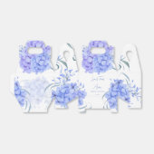 Iets blauw hydrangea vrijgezellenfeest bloesem bedankdoosjes (Uitgevouwen)