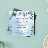 Iets blauw ik doe Blossom Brunch Vrijgezellenfeest Kaart