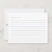 Iets blauw keuken Vrijgezellenfeest recept Kaart (Achterkant)