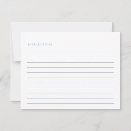 Iets blauw keuken Vrijgezellenfeest recept Kaart (Achterkant)