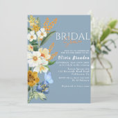 Iets blauw Lente Tuin bloeit Vrijgezellenfeest Kaart (Staand voorkant)