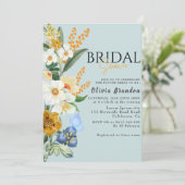 Iets blauw Lente Tuin bloeit Vrijgezellenfeest Kaart (Staand voorkant)