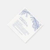 Iets blauw Leuke Feiten Eenvoudige Botanische Servet (Hoek)