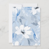 Iets blauw | Modern Bold Floral Vrijgezellenfeest Kaart (Achterkant)