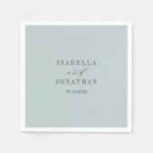 Iets Blauw Monocolor bruiloft Custom Servet (Voorkant)