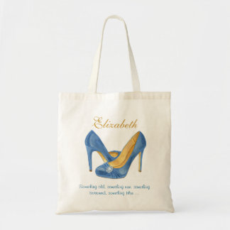 Iets blauw noemt Gepersonaliseerd Tas Bridesmaid